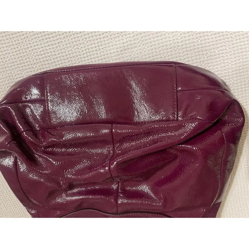 Coach Soho Large Y2K Hobo Shoulder Bag Crimson Plum Patent Leather NWOT
